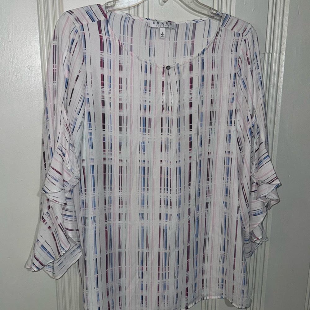 Multicolored Blouse by CHAUS Size Small